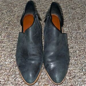 Womens 1. STATE Black Ankle Cutout Heels Boots